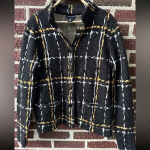 Adrienne Vittadini  Women's Sweater Cardigan Button Up Size L